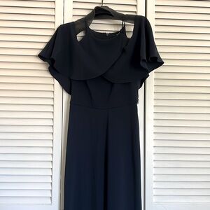 Badgley Mischka jumpsuit with “pearl” belt - size 0